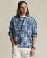 Men's Classic-Fit Patchwork Madras Camp Shirt