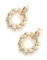 Accessorize crystal door knocker earrings in gold