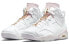 Jordan Air Jordan 6 retro "gold hoops" 耳环 轻便 高帮 复古篮球鞋 女款 白粉 / Кроссовки Jordan Air Jordan DH9696-100