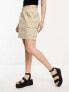 Фото #2 товара New Look cargo mini skirt with pockets in stone