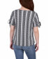 ფოტო #2 პროდუქტის Petite Size Short Ruched Sleeve Top with Pleats