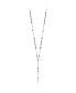 Фото #3 товара Diamond2Deal sterling Silver Black Beaded Rosary Pendant Necklace 19"