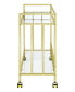 Cara 34.5" 2-Tier Rectangular Glass Serving Cart