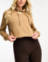 Фото #2 товара Hummel Cropped brush back hoodie in camel