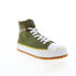 Diesel S-Principia Mid Mens Green Canvas Lace Up Lifestyle Sneakers Shoes