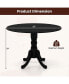 Фото #7 товара Wooden Dining Table with Round Tabletop and Curved Trestle Legs