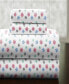 Фото #2 товара Постельное белье Pointehaven набор простыней из хлопковой фланели "Яркий снежинки" двуспальный