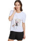 Фото #4 товара Футболка женская DKNY с графическим принтом и объемным рукавом