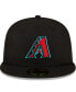 Фото #4 товара Men's Black Arizona Diamondbacks Alternate Authentic Collection On-Field 59FIFTY Fitted Hat