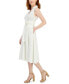 Women's Faux-Wrap Linen Midi Dress