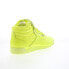 Reebok Freestyle Hi Womens Yellow Leather Lace Up Lifestyle Sneakers Shoes