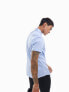 Фото #4 товара ASOS DESIGN stretch slim fit work shirt in blue