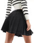 Фото #4 товара Pieces pleated mini skirt with contrast stich in black