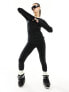 Threadbare Ski ribbed base layer top and leggings set in black