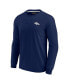 Фото #4 товара Men's and Women's Navy Denver Broncos Super Soft Long Sleeve T-shirt