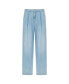 ფოტო #4 პროდუქტის Women's Pleated Wide Leg Jeans