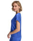 ფოტო #3 პროდუქტის Women's Short Sleeve Satin Top