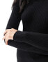 JJXX ribbed crew neck jumper in black