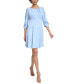 Фото #1 товара Women's 3/4-Sleeve Ruched A-Line Dress