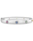 Фото #1 товара Lab-grown Multi-Sapphire Bangle Bracelet (1-1/3 ct. t.w.) in Sterling Silver