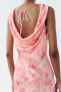 Satin tie-dye print dress