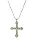 ფოტო #1 პროდუქტის Men's Pewter Large Crucifix Necklace