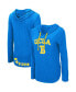 Фото #1 товара Women's Blue UCLA Bruins My Lover Lightweight Hooded Long Sleeve T-shirt