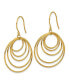 ფოტო #2 პროდუქტის Stainless Steel Yellow plated Multi-Circle Dangle Earrings