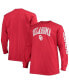 Фото #2 товара Men's Crimson Oklahoma Sooners Big and Tall 2-Hit Long Sleeve T-shirt