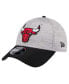 Фото #1 товара Men's Heather Gray/Black Chicago Bulls Active Digi-Tech Two-Tone 9FORTY Adjustable Hat