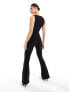 Фото #7 товара Kaiia slinky flared trousers co-ord in black