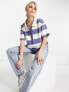 Фото #1 товара Free People striped washed polo shirt in blue
