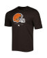 Men's Brown Cleveland Browns Combine Authentic Ball Logo T-shirt