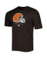 Men's Brown Cleveland Browns Combine Authentic Ball Logo T-shirt Коричневый, XL - фото #3