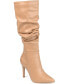 Фото #1 товара Women's Sarie Extra Wide Calf Ruched Stiletto Boots