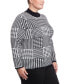 ფოტო #4 პროდუქტის Plus Size Long Sleeve Mock Neck Sweater