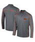 Фото #1 товара Men's Gray Oklahoma State Cowboys Cameron Quarter-Zip Windshirt