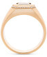 ფოტო #2 პროდუქტის Men's Onyx & Diamond (1/20 ct. t.w.) Ring in 14k Gold-Plated Sterling Silver