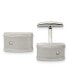 Stainless Steel Brushed and Polished Cubic Zirconia Cufflinks