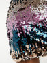Фото #5 товара Miss Selfridge Premium embellished sequin mini skirt in multi