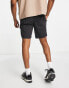 River Island washed cargo shorts in black