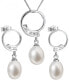 Luxury silver set with genuine pearls Pavon 29030.1