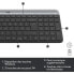 Logitech - MK470 Ultraflache drahtlose Tastatur + Maus und leises drahtloses System - Kompaktes und flaches Layout - 2,4-GHz-USB-Empfnger