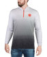 Men's Gray Clemson Tigers Magic Team Logo Quarter-Zip Jacket