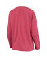 ფოტო #4 პროდუქტის Women's Crimson Oklahoma Sooners Tonal Block Vintage Wash Long Sleeve T-shirt
