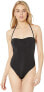 Фото #1 товара BCBGMAXAZRIA 177909 Womens One Piece Sweetheart Neckline Swimsuit Black Size 10