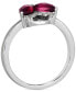 ფოტო #2 პროდუქტის Raspberry Rhodolite (1-1/6 ct. t.w.) & Diamond (1/10 ct. t.w.) Ladybug Ring in 14k White Gold