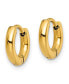 Stainless Steel Polished Yellow plated Hinged Hoop Earrings - фото #3