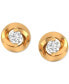 ფოტო #2 პროდუქტის Diamond Swirl Stud Earrings (1/10 ct. t.w.) in 10k White Gold or 10k Yellow Gold