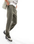 Фото #1 товара ASOS DESIGN straight leg pull on trouser in khaki with elasticated waist